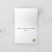 ファインアートフローラドロップベビーシャワーサンキューカード サンキューカード (内部)