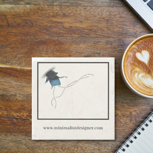 ファインアートフローラブルーアイリスフラワー名刺 ストーンコースター