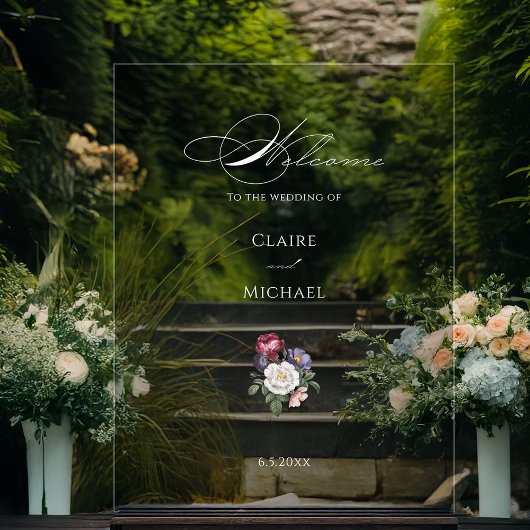 ファインアートフローラ書道へようこそ アクリルサイン