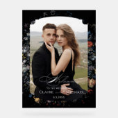 ファインアートブラックフローラ書道へようこそ アクリルサイン (正面)