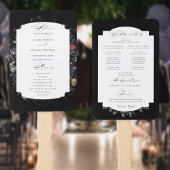 ファインアートブラックフローラ書道プログラム ハンドファン