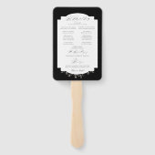 ファインアートブラックフローラ書道プログラム ハンドファン (裏面)