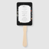 ファインアートブラックフローラ書道プログラム ハンドファン (正面)