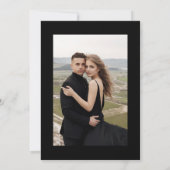 ファインアートブラックフローラ書道写真 サンキューカード (裏面)