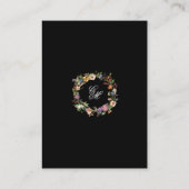 ファインアートブラックフローラ書 エンクロージャーカード (裏面)