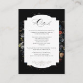 ファインアートブラックフローラ書 エンクロージャーカード (正面)