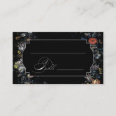 ファインアートブラックフローラ書 プレイスカード (正面)