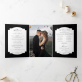 ファインアートブラックフローラ書 三つ折りプログラム (内部)