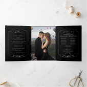 ファインアートブラックフローラ書 三つ折りプログラム (内部)