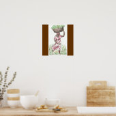 ファインアートプリントオンcanvas/ハイチグウーマン ポスター (キッチン)