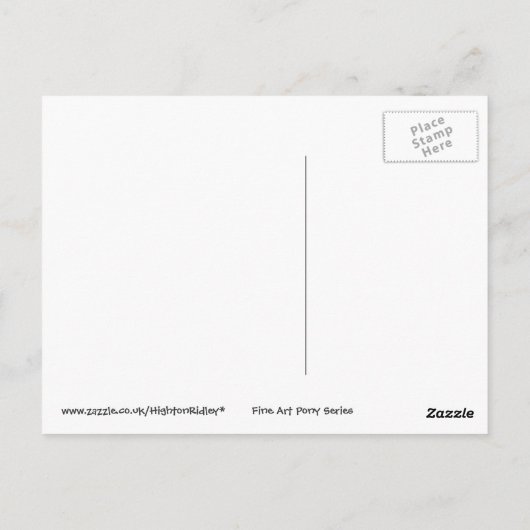 ファインアートポニーヘッドとマネ葉書 ポストカード (裏面)