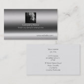 ファインアートポニーヘッドとメーン(金属効果) 名刺 (正面/裏面)