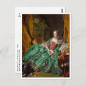 ファインアートマダムデポンパドゥールバイフランソワスブーシェ ポストカード (正面/裏面)