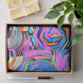 ファインアートモダンカラフル抽象芸術フラワーシック 薄葉紙 (ギフト)