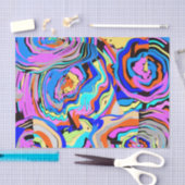 ファインアートモダンカラフル抽象芸術フラワーシック 薄葉紙 (クラフト)