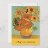 ファインアートヴァンゴッホサンフラワーズ卒業 招待状 (裏面)