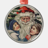 ファインアートヴィンテージサンタクリスマスオーナメント メタルオーナメント (正面)
