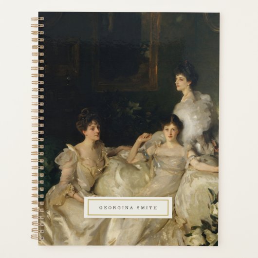 ファインアートヴィンテージパーソナライズされたノート プランナー手帳 (正面)