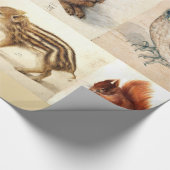 ファインアート収集/動物スケッチ ラッピングペーパー (角)