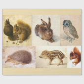 ファインアート収集/動物スケッチ ラッピングペーパー (フラット)