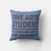 ファインアート大学生No Life or Money クッション (裏面)