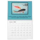 ファインアート日本のウッドブロックプリント カレンダー (1月 2026)