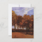 ファインアート用RSVPカード秋の結婚式。 出欠カード (裏面)