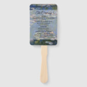 ファインアート睡蓮結婚式 プログラムファン ハンドファン (正面)