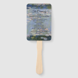 ファインアート睡蓮結婚式 プログラムファン ハンドファン