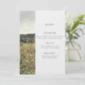 ファインアート結婚メニューヴィンテージ油のキャンバス。 メニュー (スタンド正面)