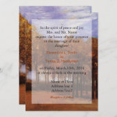 ファインアート結婚式招待状、秋の風景 招待状 (正面/裏面)