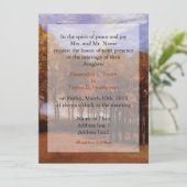 ファインアート結婚式招待状、秋の風景 招待状 (スタンド正面)