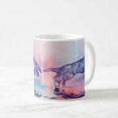 ファインアート絵を描の超現実的な手の手 コーヒーマグカップ (正面右)