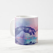 ファインアート絵を描の超現実的な手の手 コーヒーマグカップ (正面左)