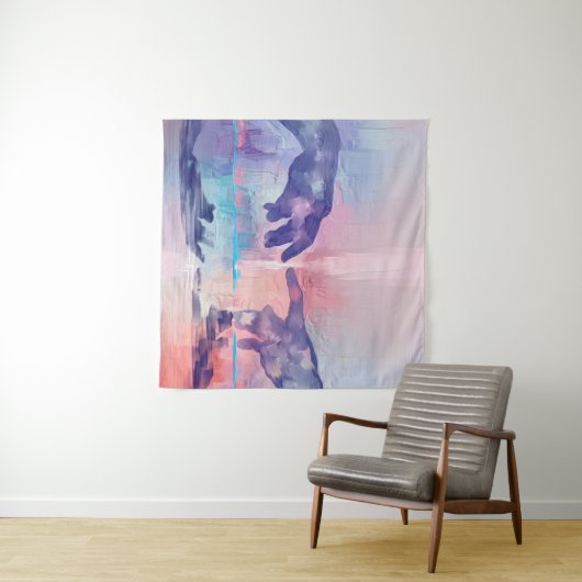ファインアート絵を描の超現実的な手の手 タペストリー (インサイチュ(横))