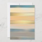 ファインアート絵を描ビーチ結婚式招待状 招待状 (裏面)