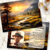 ファインアート自然悔やみや弔慰フォトサンキューカード サンキューカード