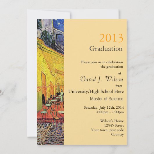 ファインアート通りカフェ 招待状 (正面)