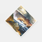 ファインアート、ショショーン秋、スネーク川、アイダホ スタンダードランチョンナプキン (角)