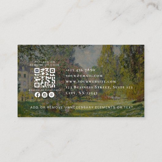 ファインアート、ヴィンテージ、QRコードイベント写真家 名刺 (裏面)