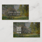 ファインアート、ヴィンテージ、QRコードイベント写真家 名刺 (正面/裏面)