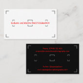 ファインダーの写真撮影の名刺 名刺 (正面/裏面)