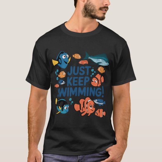 ファインディング・ニモ - 泳ぎ続ける Tシャツ (正面)
