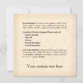 ファインハーブレシピカード (裏面)