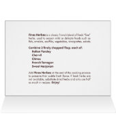 ファインハーブレシピグリーティングカード (内部横(上))