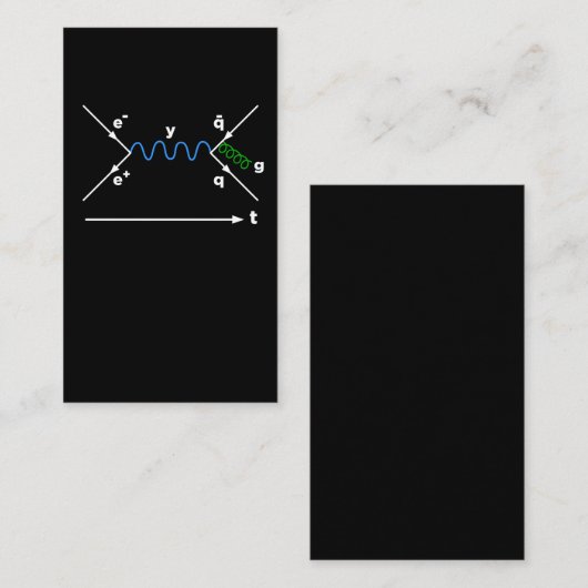 ファインマン図物理方程式科学物理学者 名刺 (正面/裏面)