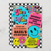 ファイヴはヴィベレトロスマイルグルーヴィー誕生日パーティー 招待状 (正面/裏面)