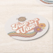 ファイヴはヴィベ5歳の誕生日パーティー ラウンドペーパーコースター (アングル)