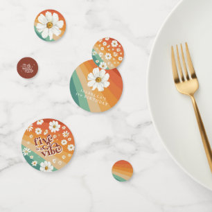 ファイヴはヴィベ5誕生日   レトロデイジー虹 コンフェッティ