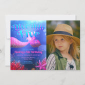 『ファイヴ』にダイブ - 写真の風景を持つ人魚 招待状 (正面)